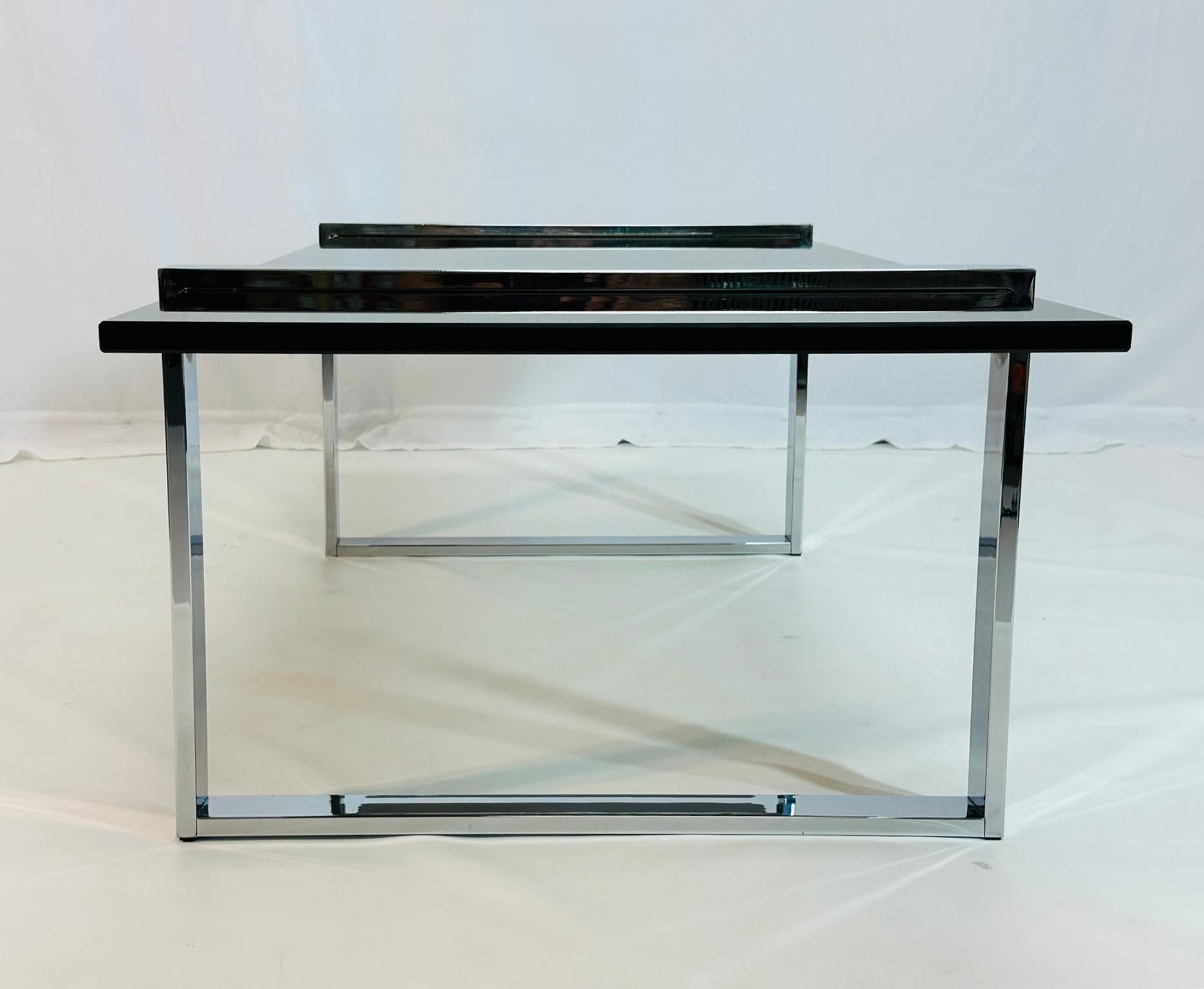 Chrome & Smoked Glass 