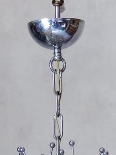 Chrome "Snowflake" Chandelier, France, circa 1960s