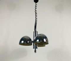 Lampadario Chrome A Space Age di Hillebrand, anni '60, Germania
