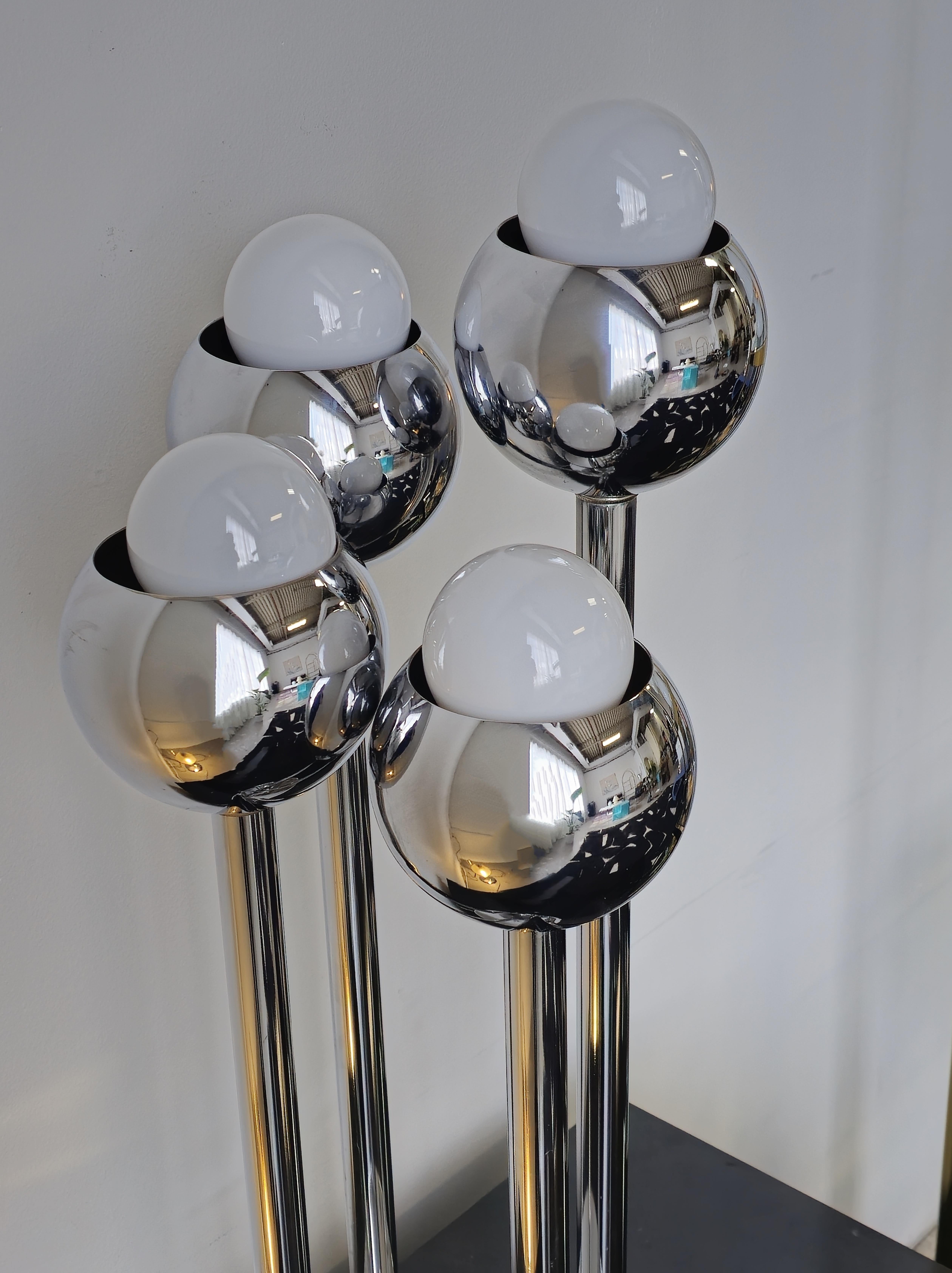 Other Chrome Space Age Four Tier Table Lamp For Sale