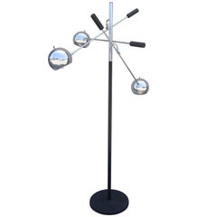 Vintage Chrome Space Age "Orbiter" Floor Lamp by Robert Sonneman