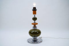 Chrome Space Age Table Lamp, 1960s, Italy