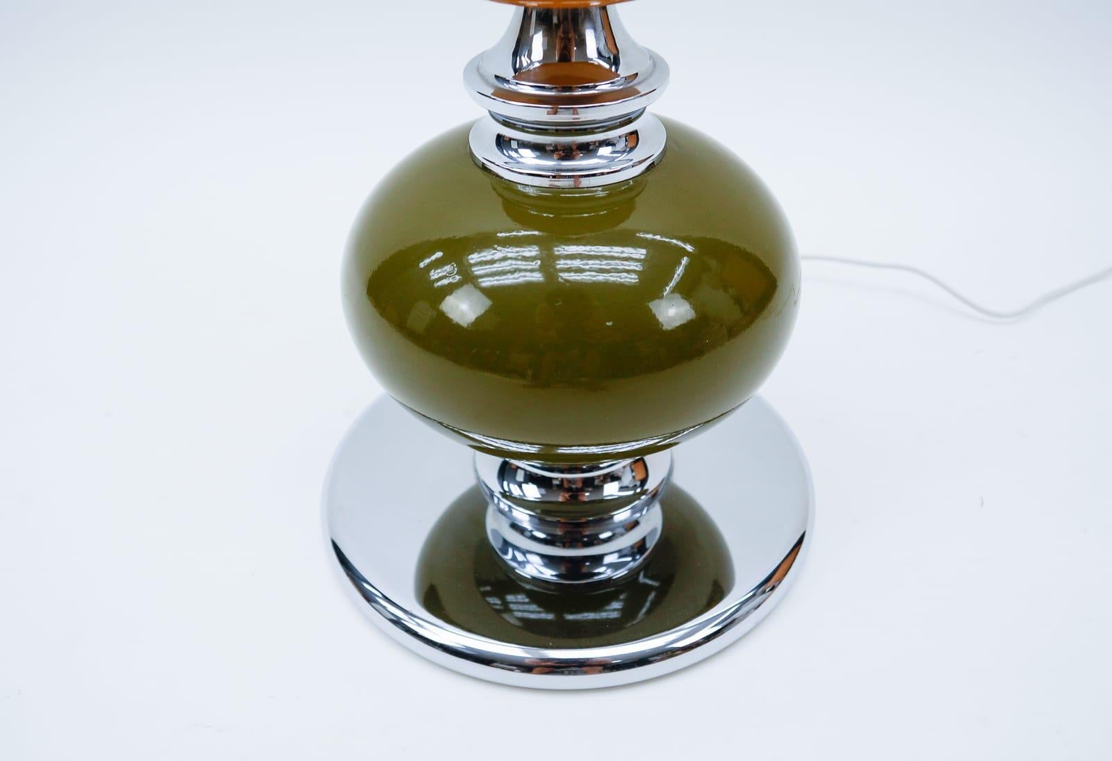 Chrome Space Age Table Lamp, 1960s, Italy In Good Condition For Sale In Nürnberg, Bayern