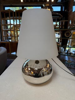 Chrome Sphere Table Lamp Attributed to Fontana Arte, Italy, Circa 1970s