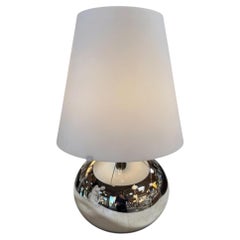 Chrome Sphere Table Lamp Attributed to Fontana Arte, Italy, Circa 1970s
