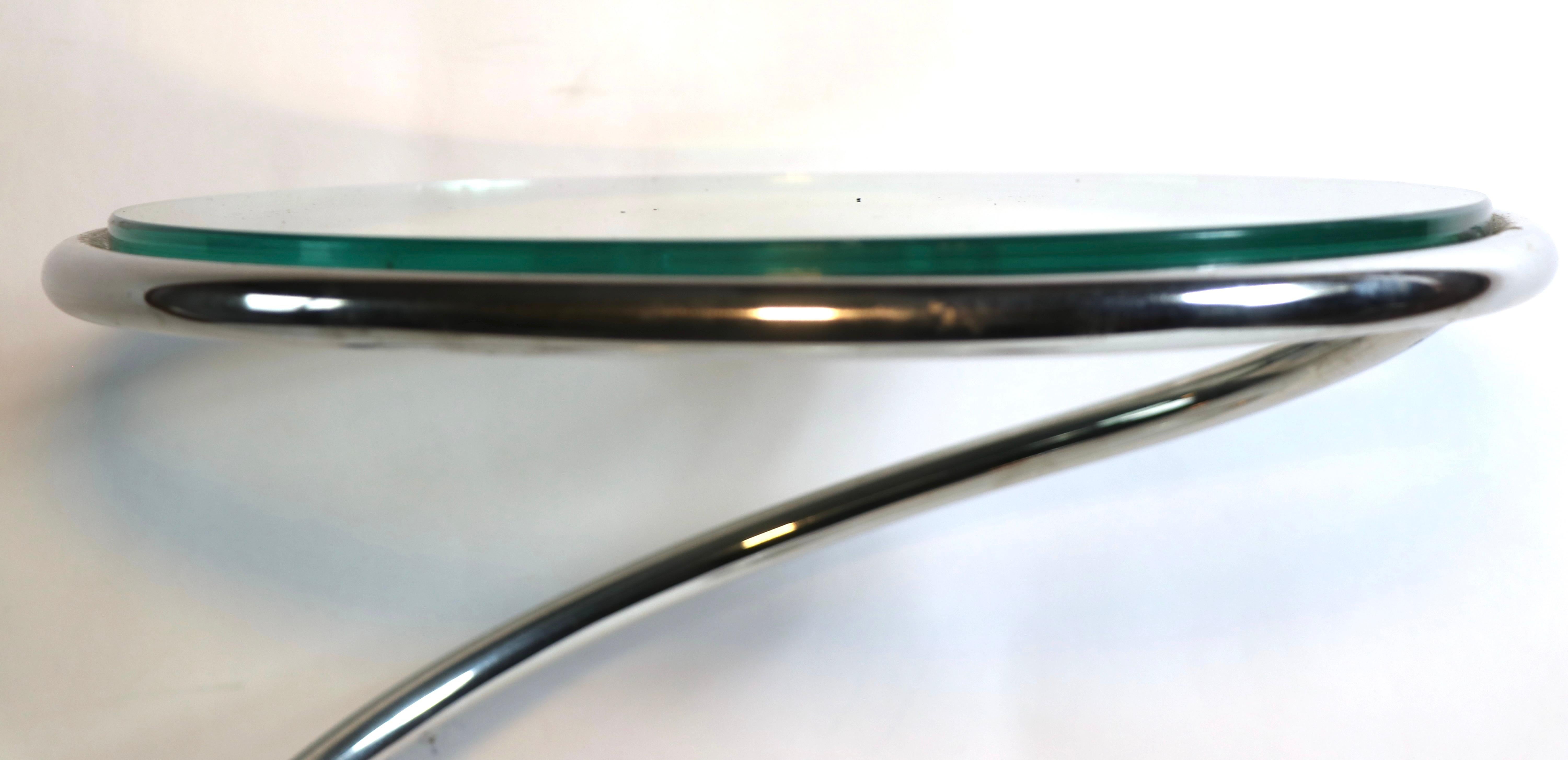 Chrome Spiral Coil Table by Pace In Good Condition For Sale In New York, NY