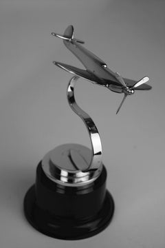 Chrome Spitfire Aircraft Model