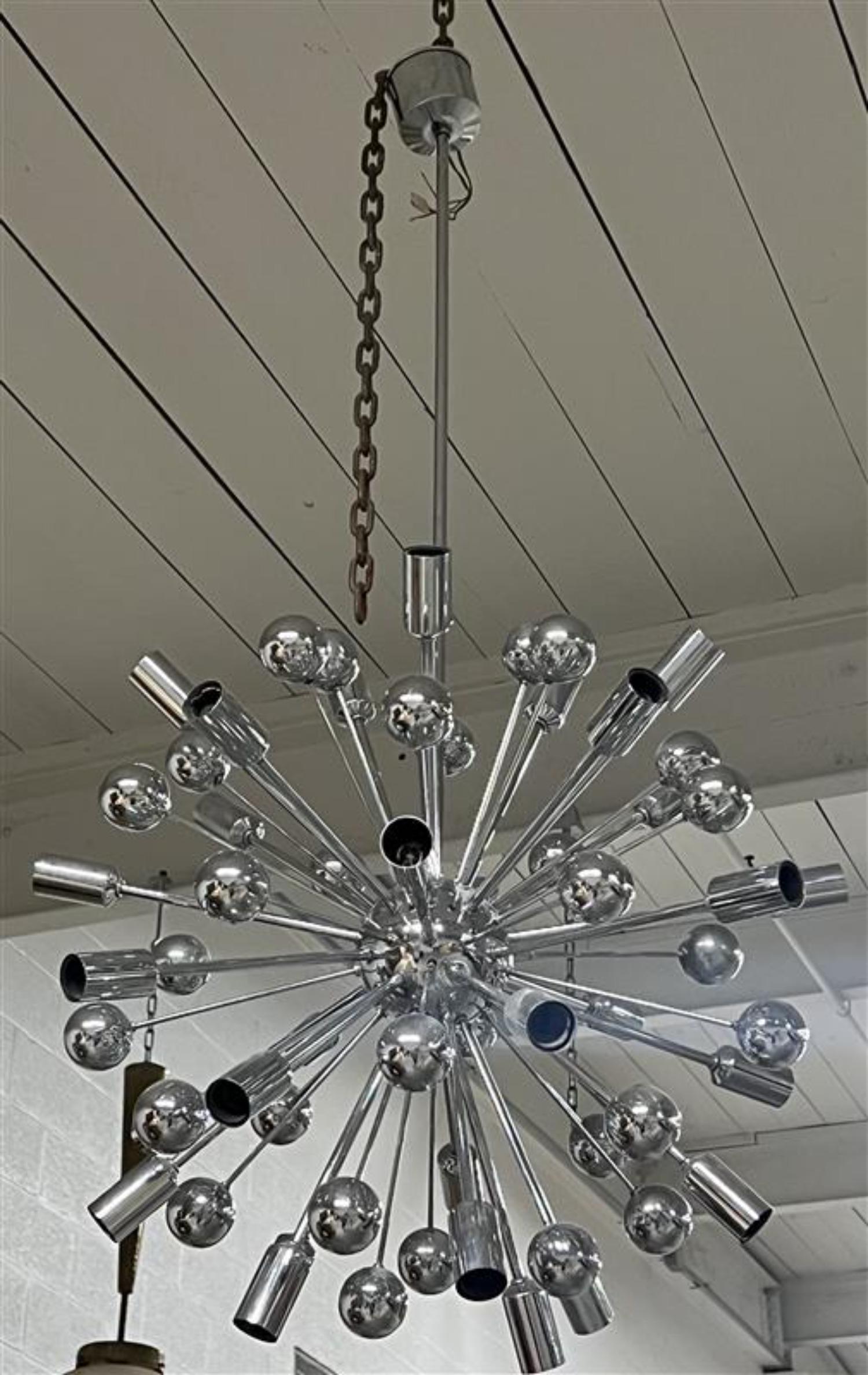 Late 20th Century Chrome Sputnik Chandelier For Sale
