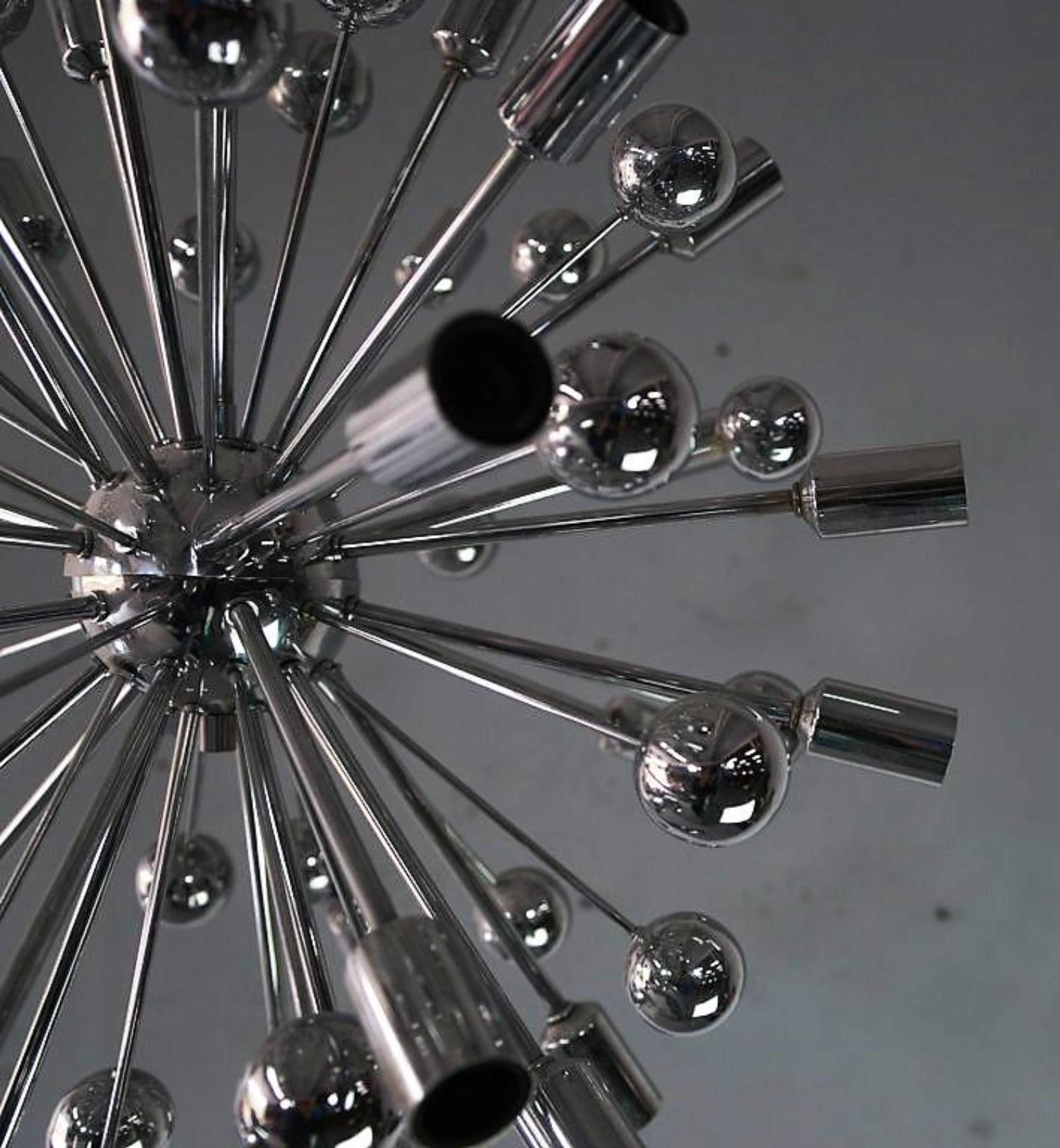 Chrome Sputnik Chandelier For Sale 1