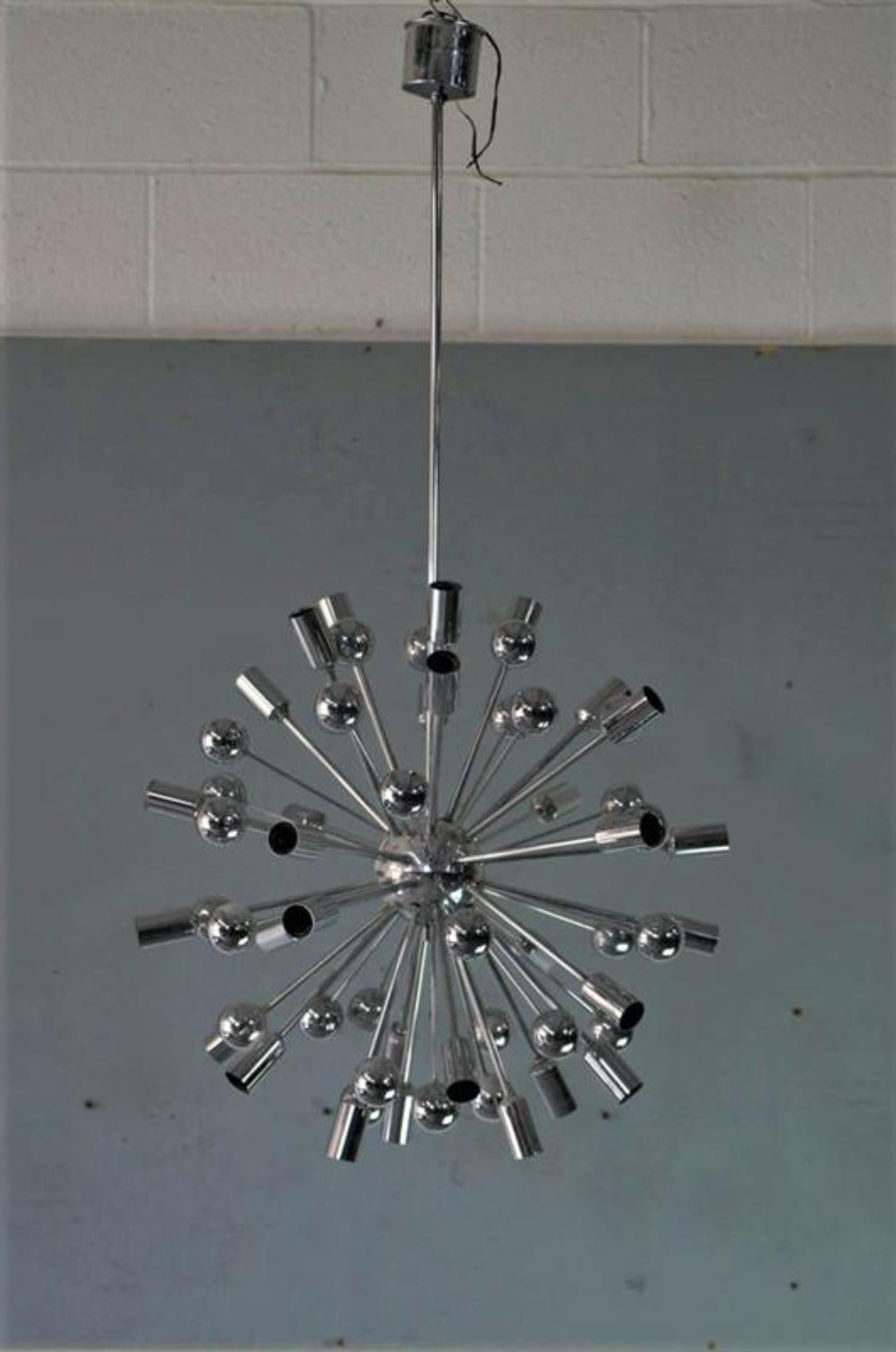 Chrome Sputnik Chandelier For Sale 3