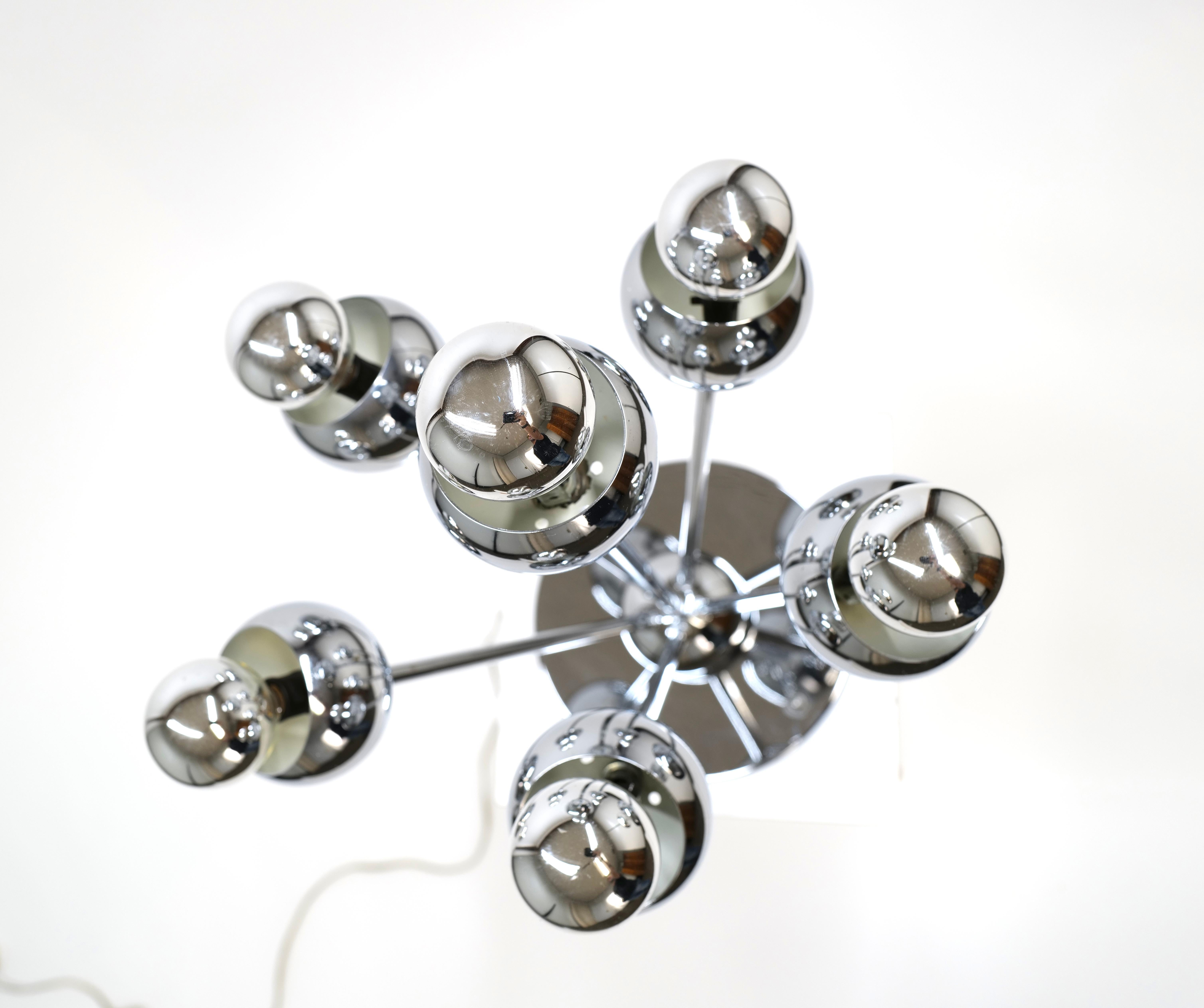 American Chrome Sputnik Lamp by Torino For Sale