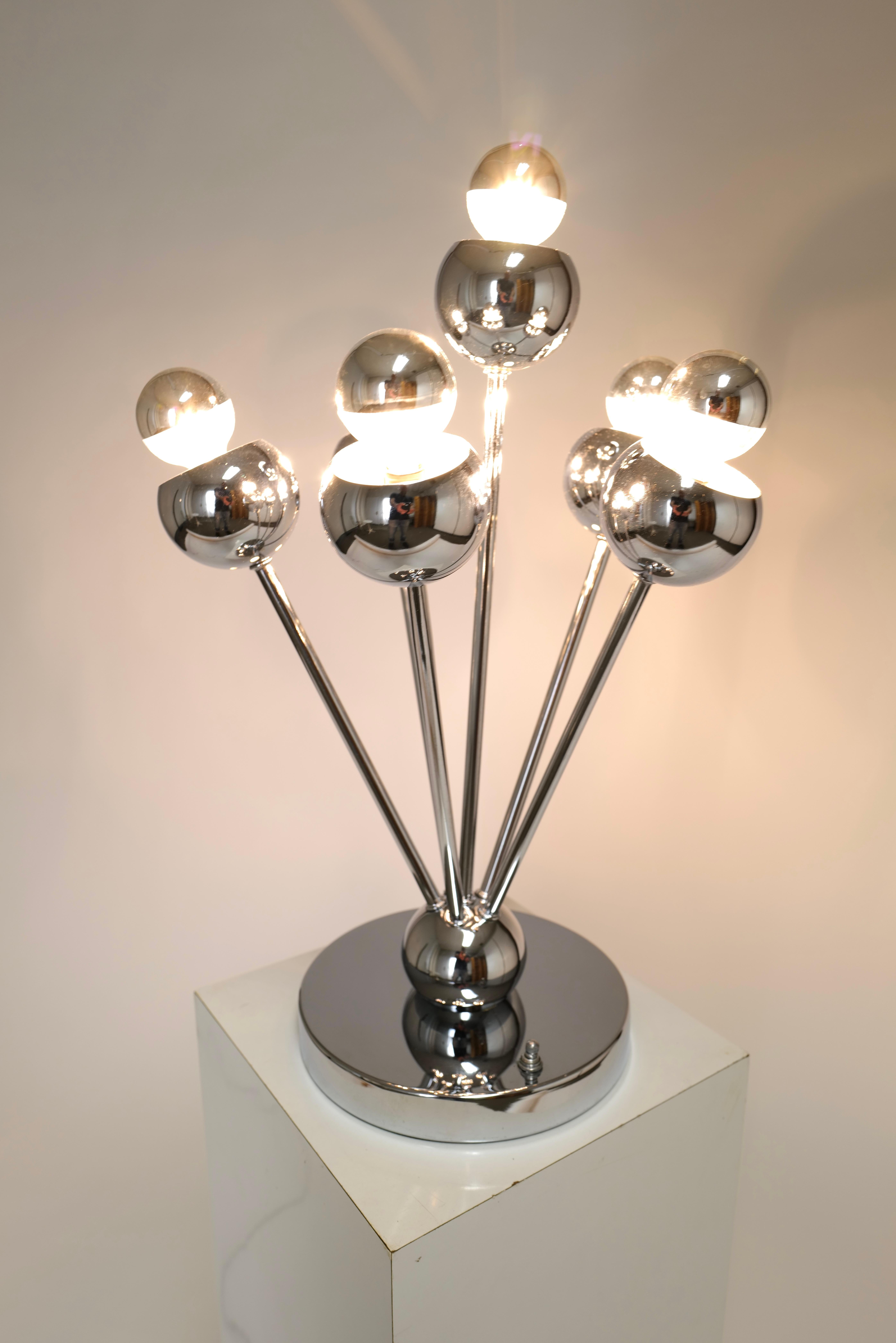 Chrome Sputnik Lamp by Torino For Sale 2
