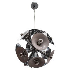 Chrome Sputnik Trompet Chandelier Model Dandelion, Italy