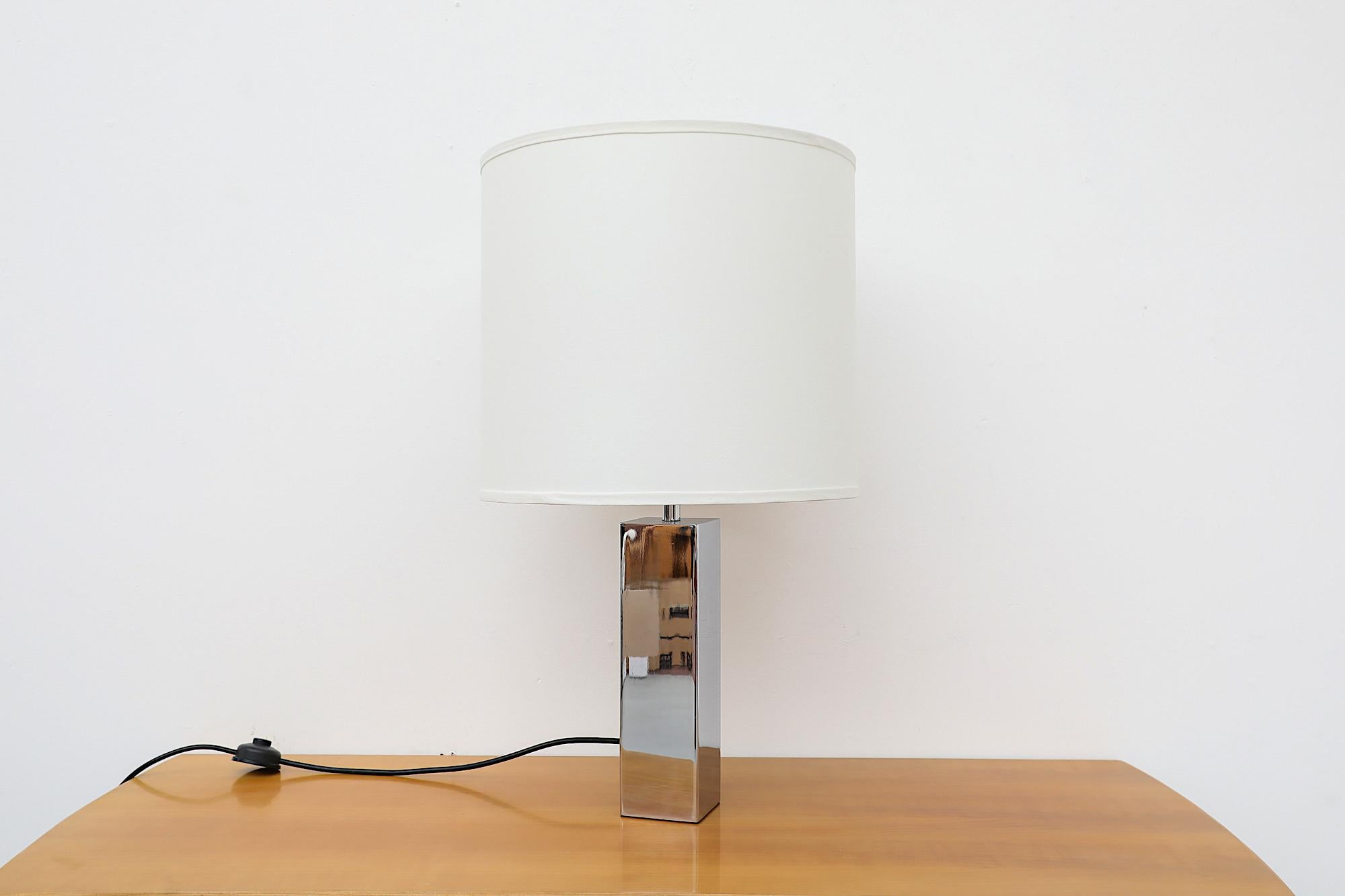 Chrome Square Table Lamps by Goffredo Reggiani, Italy, 1960s For Sale 9