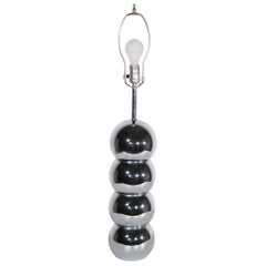 Chrome Stacked Ball Table Lamp c. 1970's