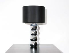 Chrome Stacked Ball Table Lamp