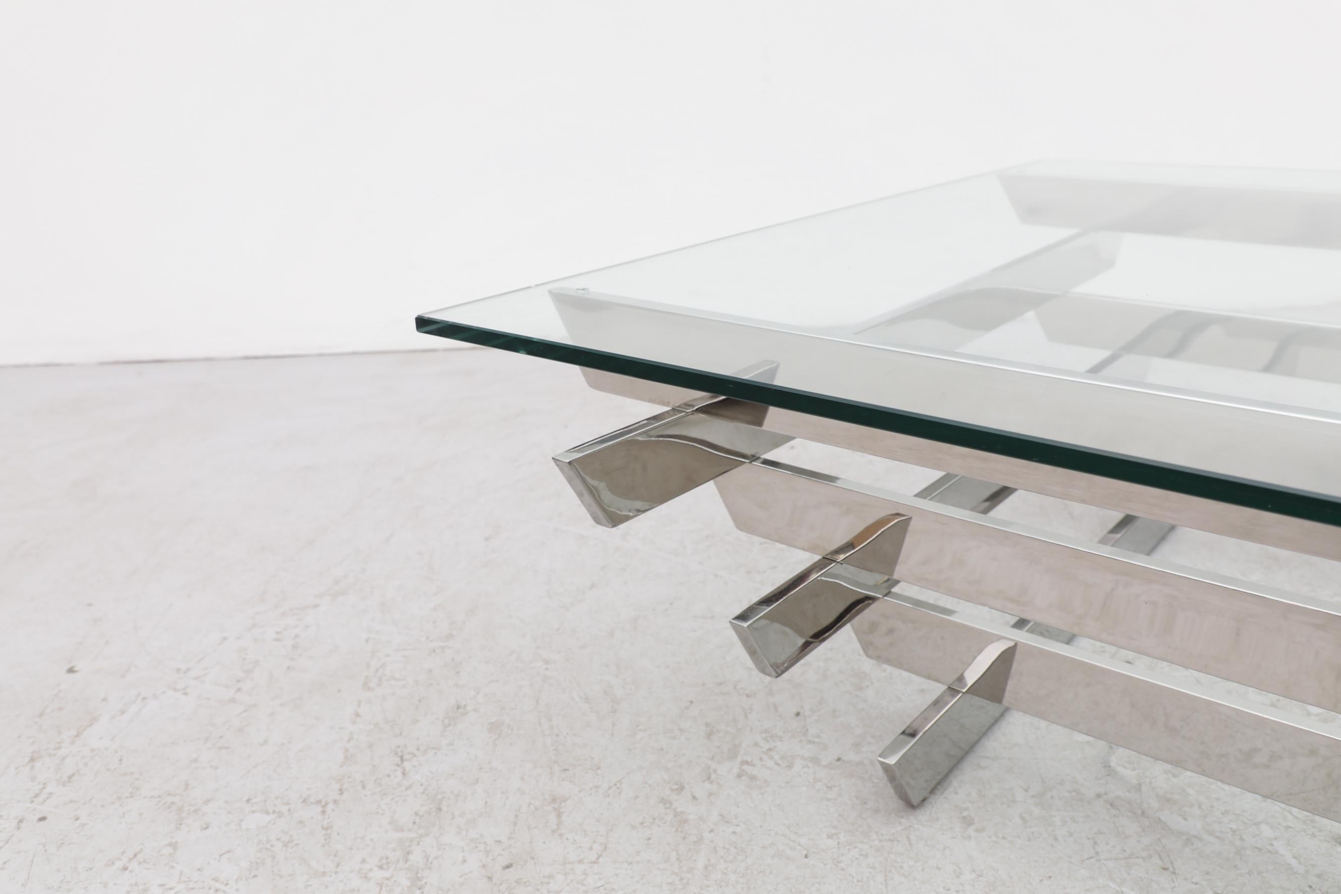 Chrome Stacked Coffee Table by Paul Mayen for Habitat 1