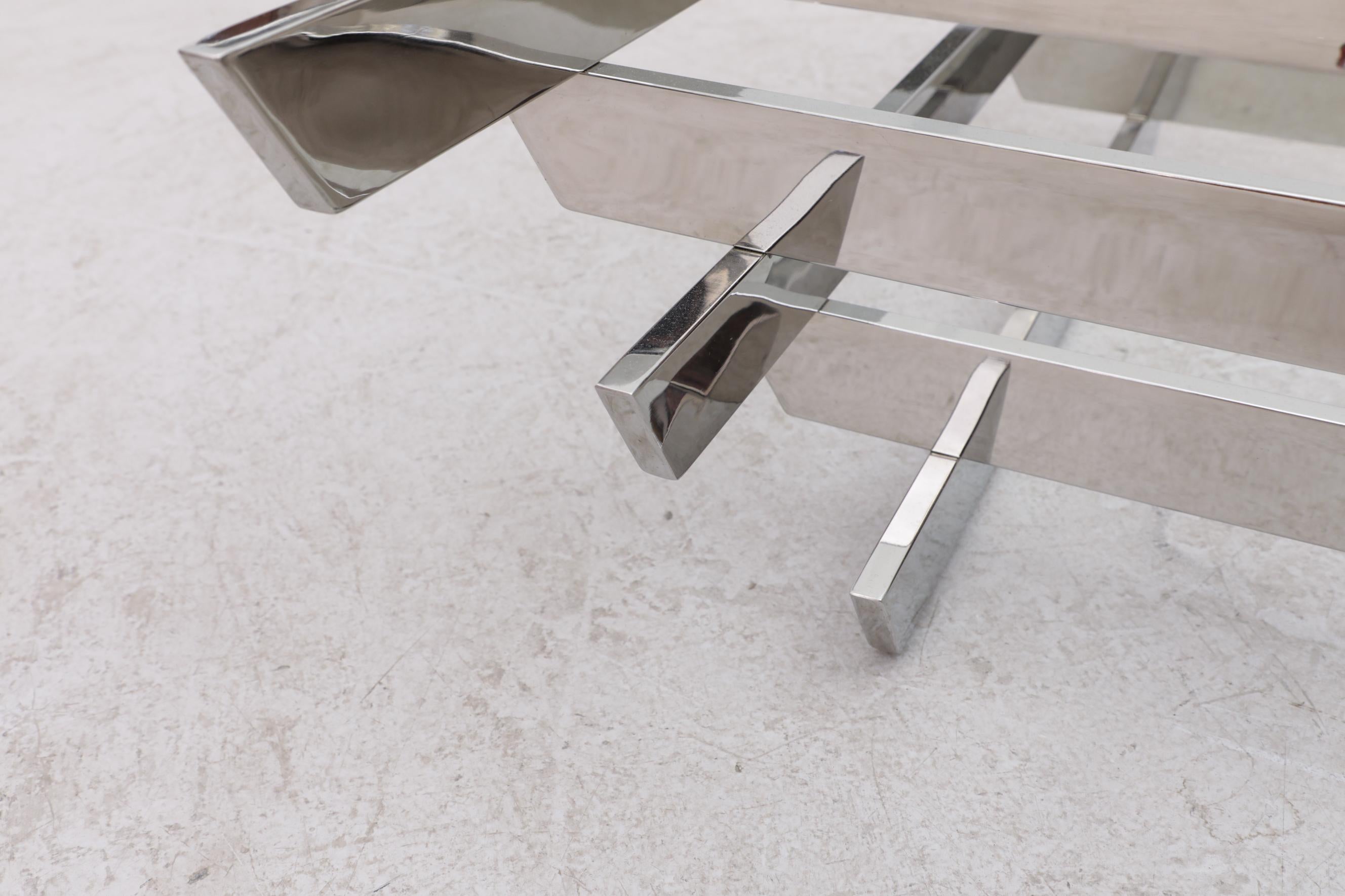 Chrome Stacked Coffee Table by Paul Mayen for Habitat 2