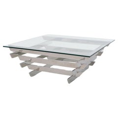 Chrome Stacked Coffee Table by Paul Mayen for Habitat