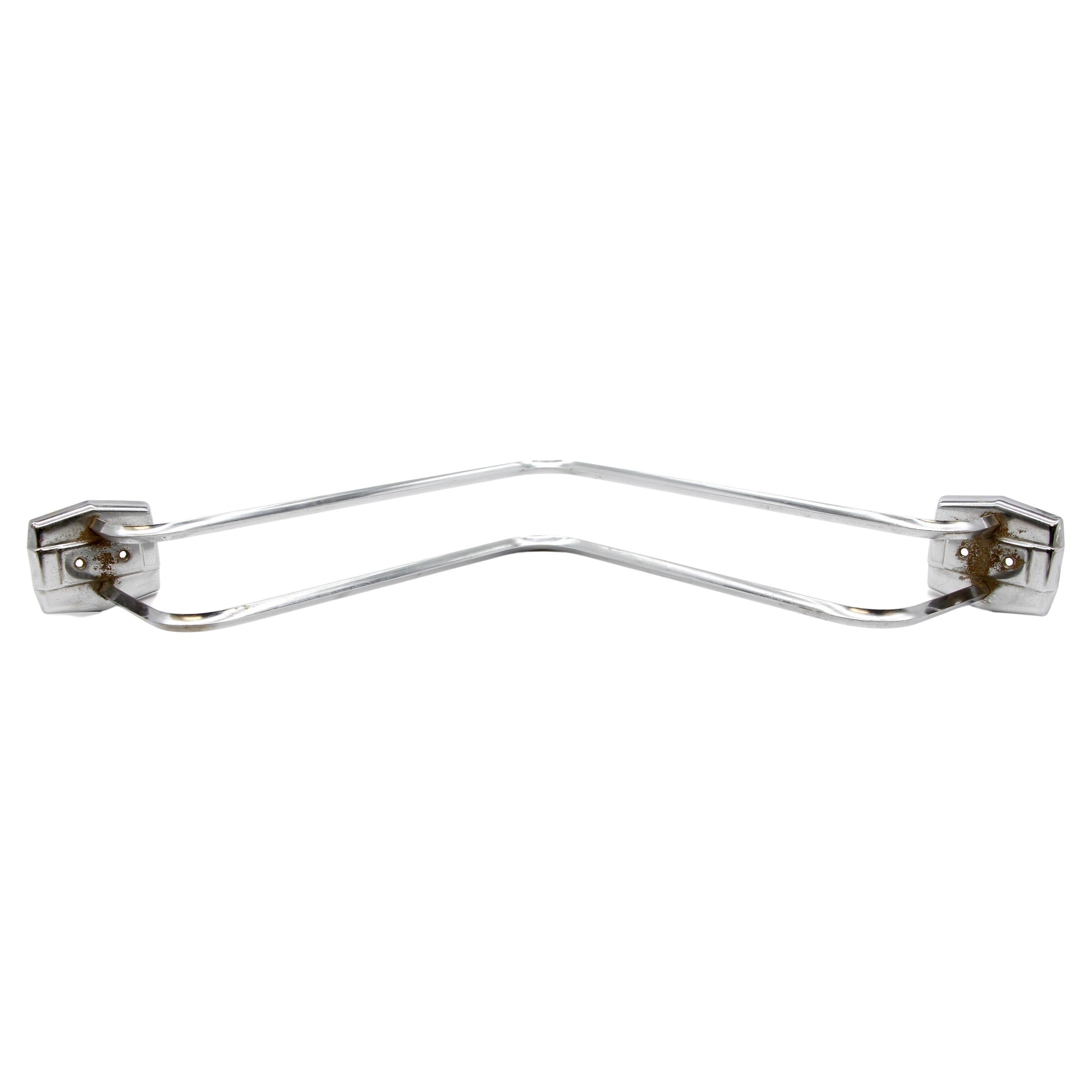 Chrome Steel Corner Angled Surface Mount Towel Bar