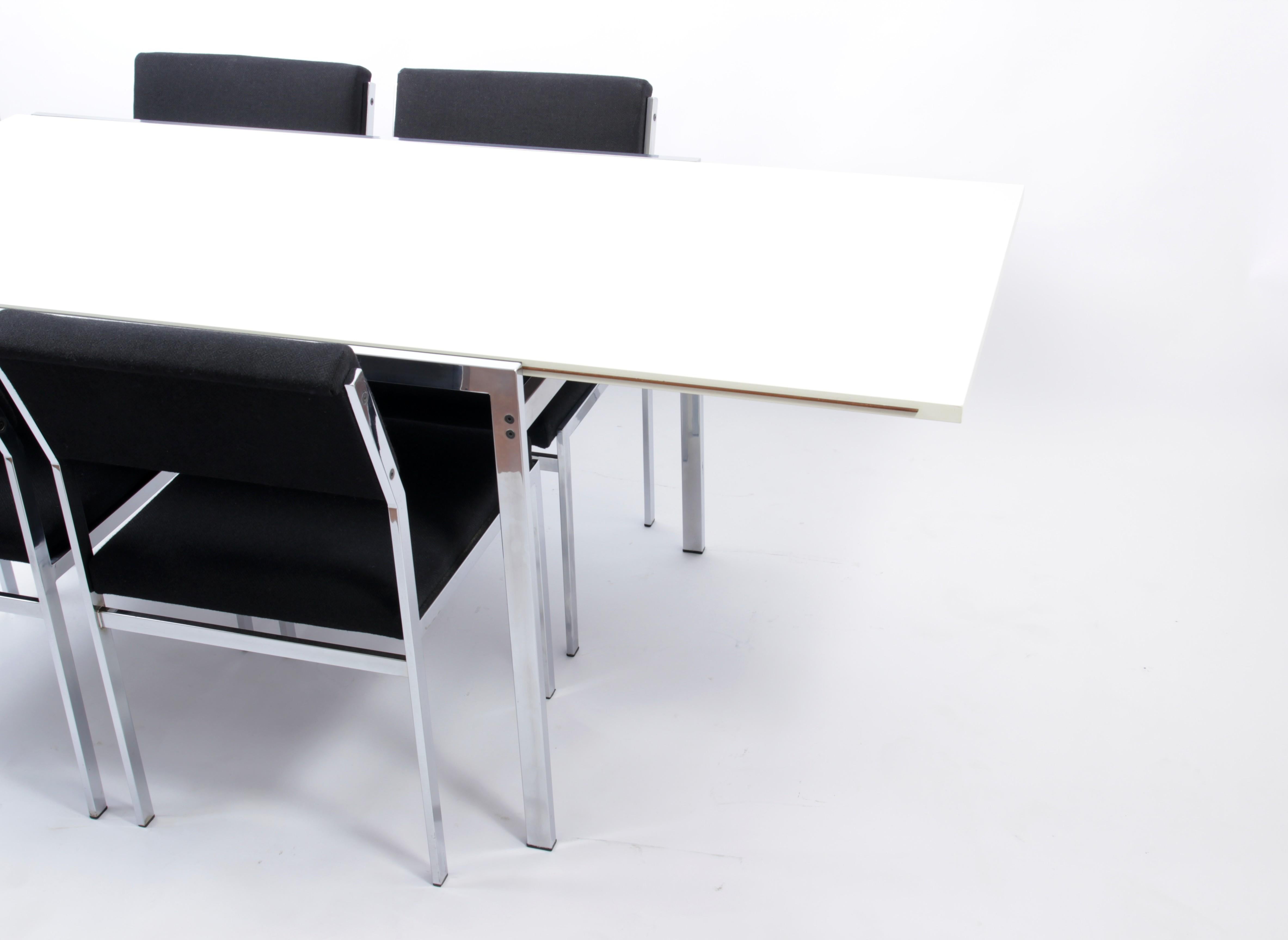 Chrome Steel Dining Set by Cees Braakman for Pastoe 1