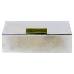 Chrome Storage Box with Bakelite, circa 1910-1920