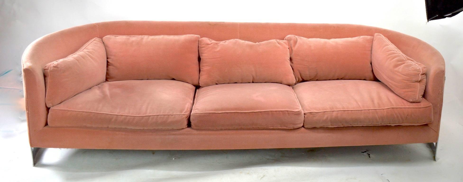Chrome Strap Sofa Attributed to Milo Baughman In Good Condition In New York, NY
