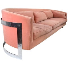 Chrome Strap Sofa Attributed to Milo Baughman