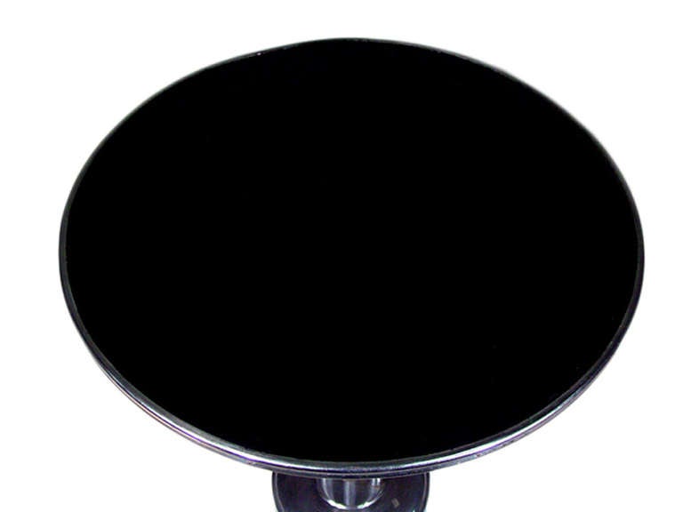 American Chrome Streamlined Side Table with Tubular Legs