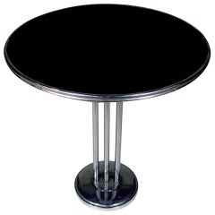 Chrome Streamlined Side Table with Tubular Legs