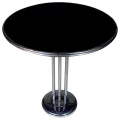 Chrome Streamlined Side Table with Tubular Legs
