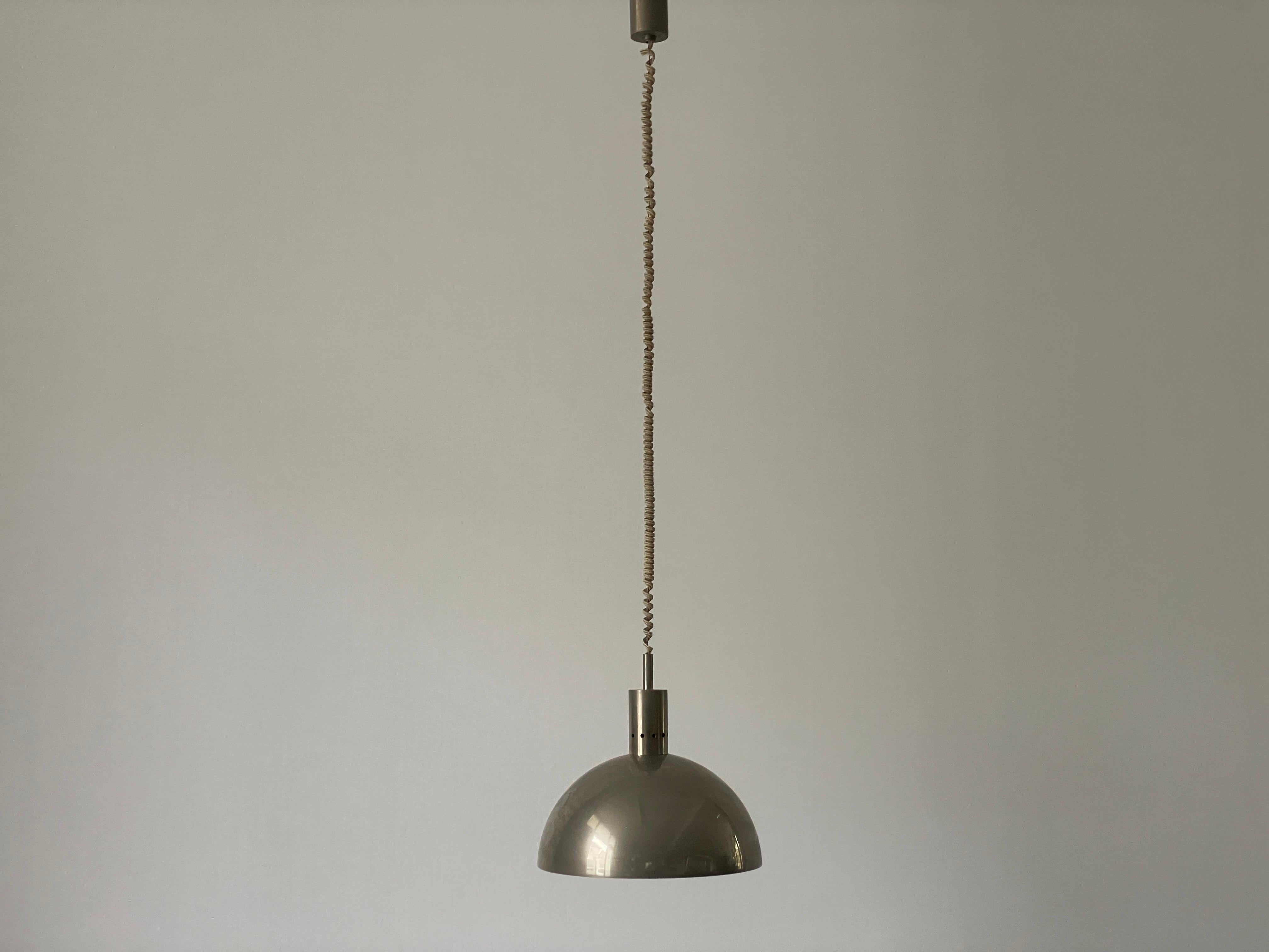 Chrome Suspension Ceiling Lamp, 1960s, Italy In Excellent Condition For Sale In Hagenbach, DE