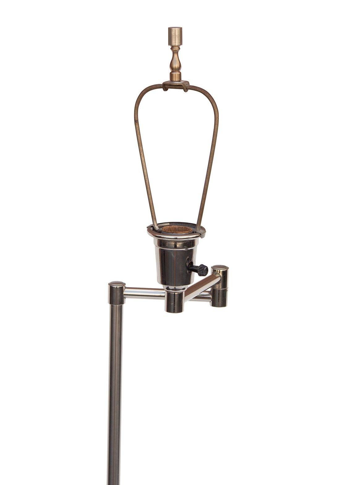 Mid-Century Modern Chrome Swing Arm Tulip Floor Lamp by Laurel Lamp Co.