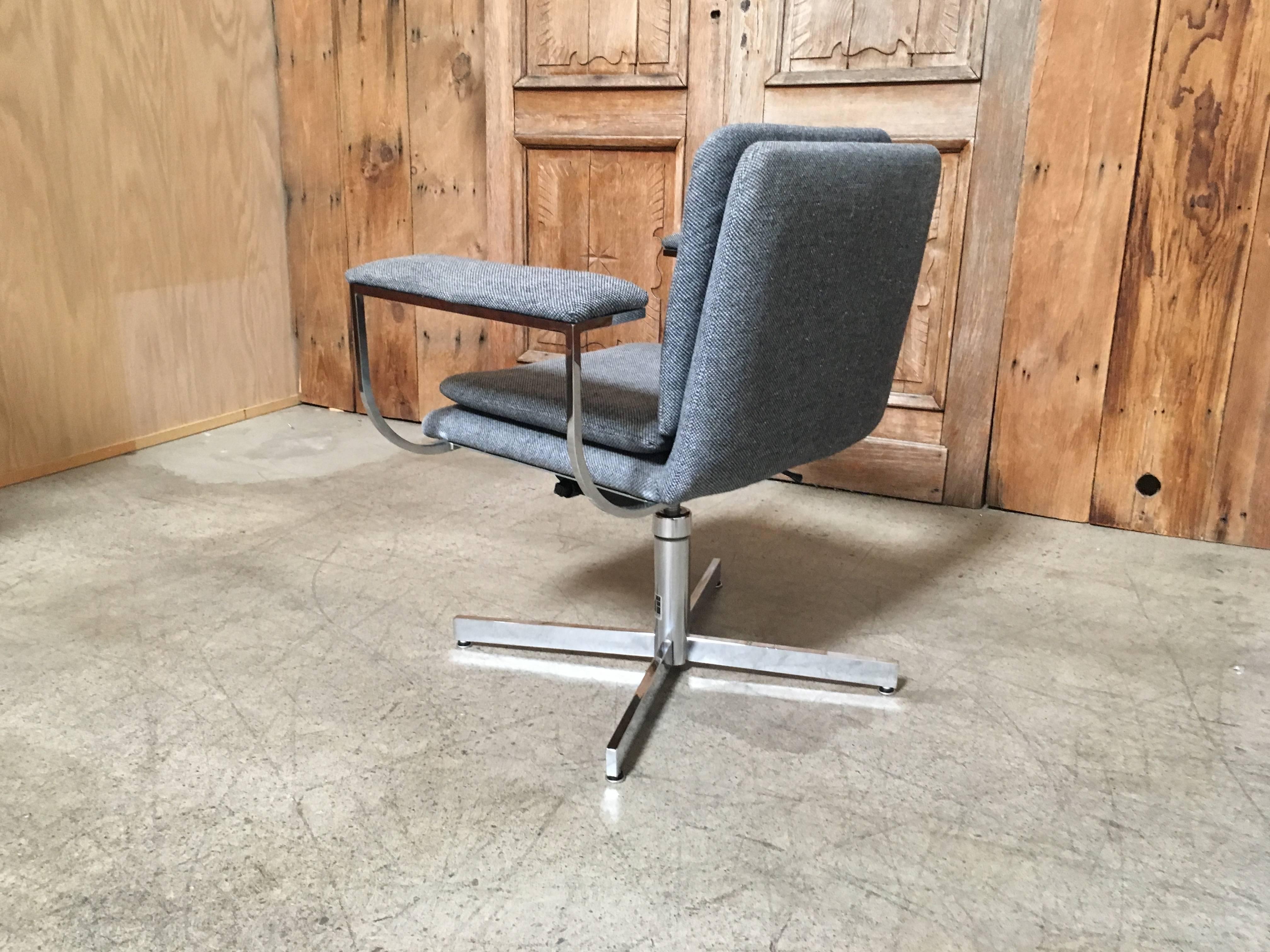Plated Chrome Swivel Desk Chair by Fortress