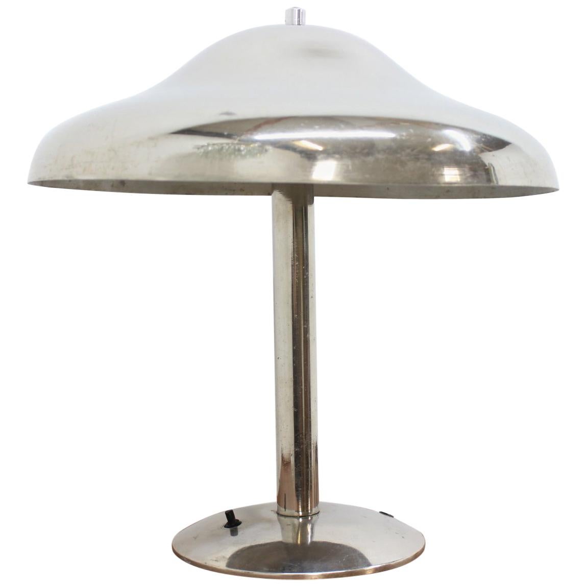 Lampe de table Bauhaus chromée, années 1930