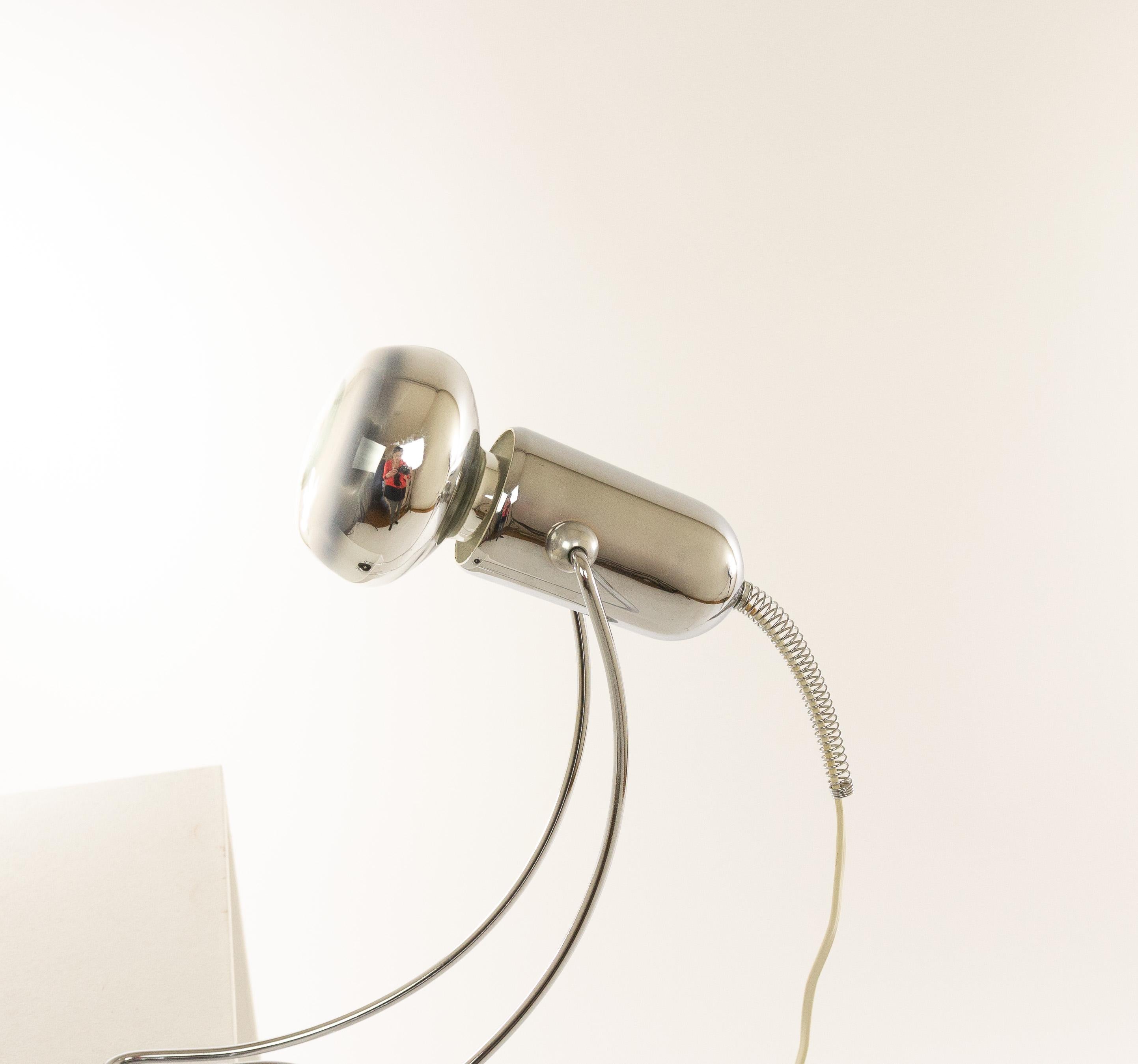 Polychromé Lampe de bureau chromée de Francesco Fois pour Reggiani, années 1960 en vente