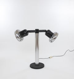 Chrome table lamp by Gae Aulenti & Livio Castiglioni for Stilnovo, 1970s