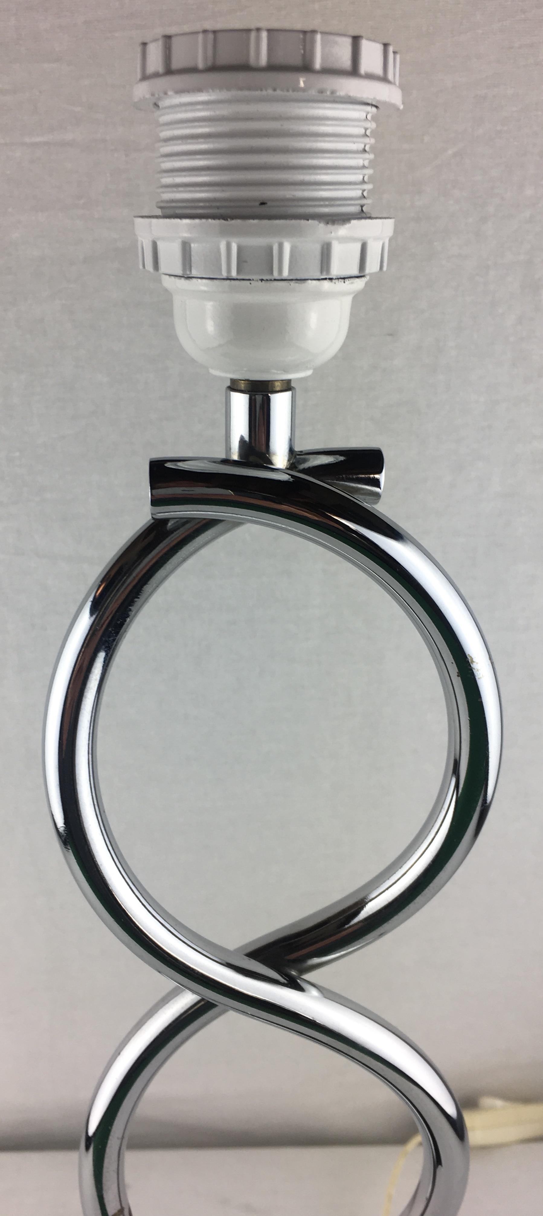 French Chrome Table Lamp For Sale