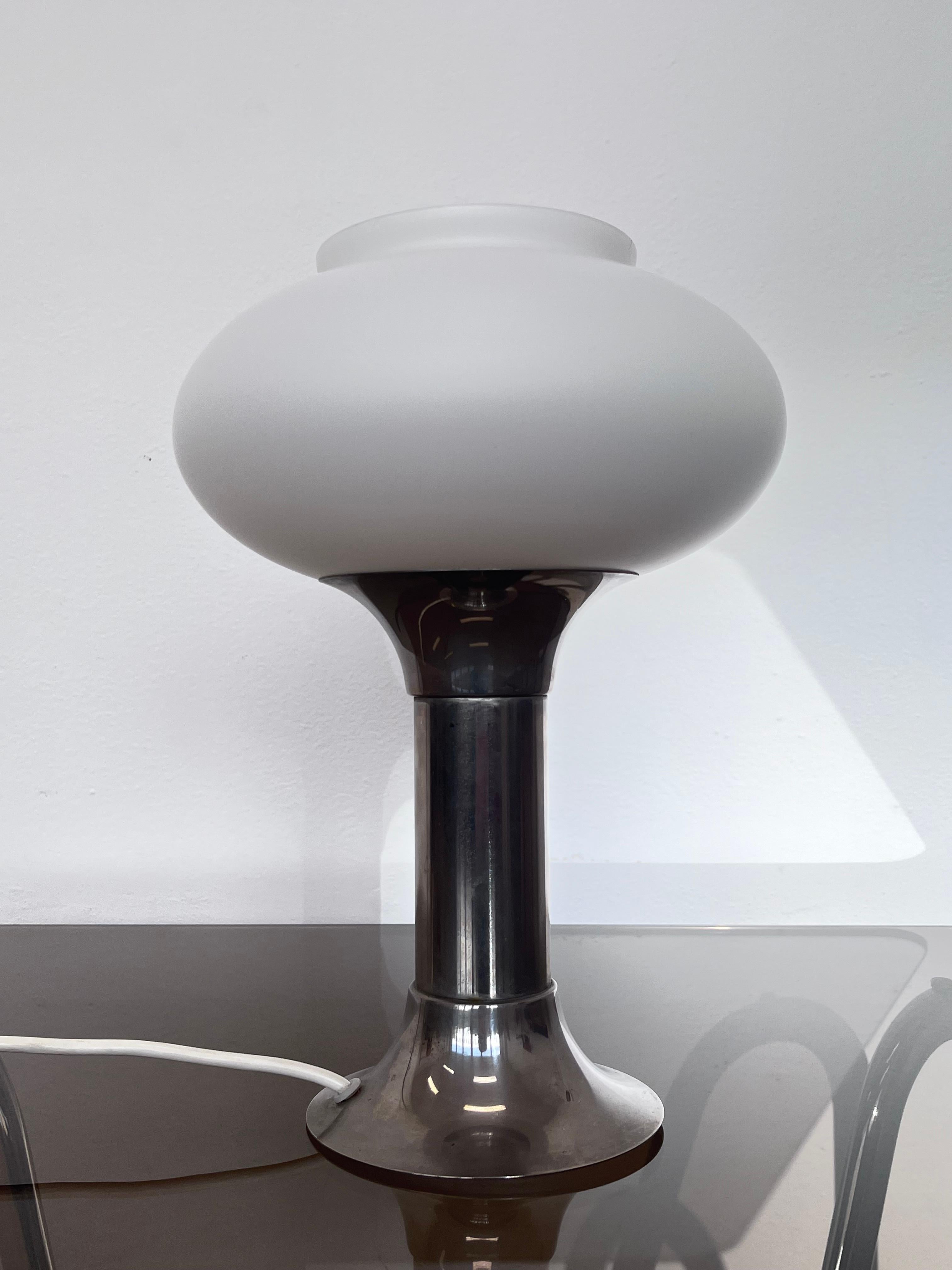 Late 20th Century Chrome Table Lamp / Germany, 1970's For Sale