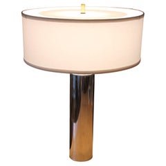 Lampada da tavolo cromata in stile Karl Springer, circa 1960 MCM Studio A Decor