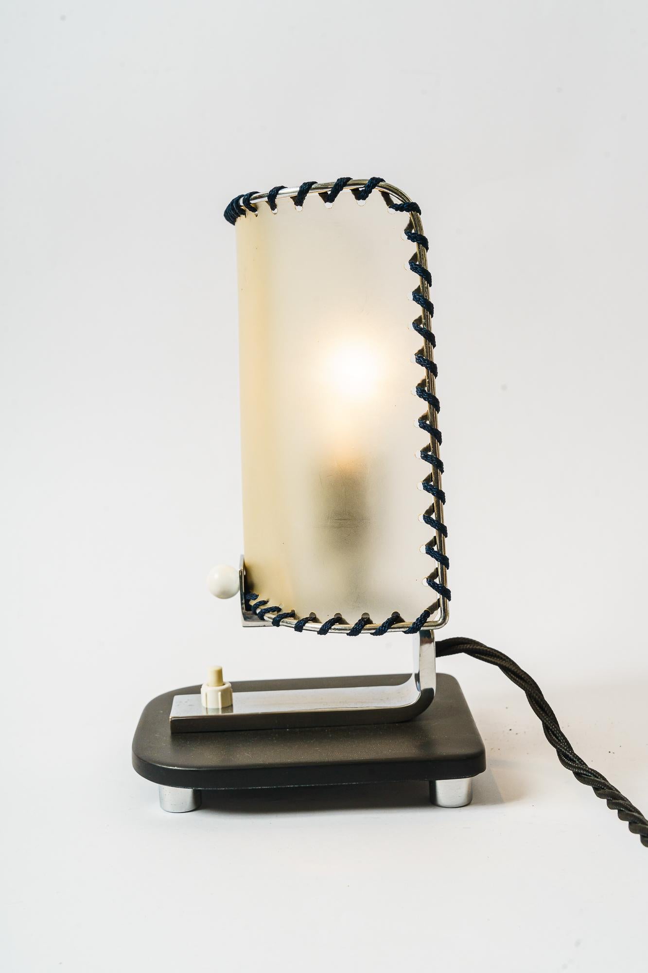 Chrome Table Lamp, Vienna, Around 1920s For Sale 1