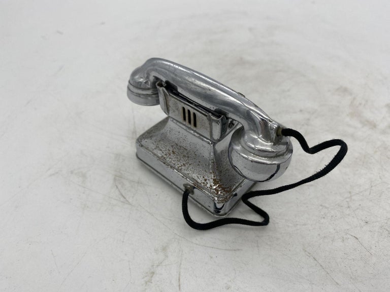 Chrome Telephone Cigarette Table Lighter by Peacock in Occupied Japan at  1stDibs