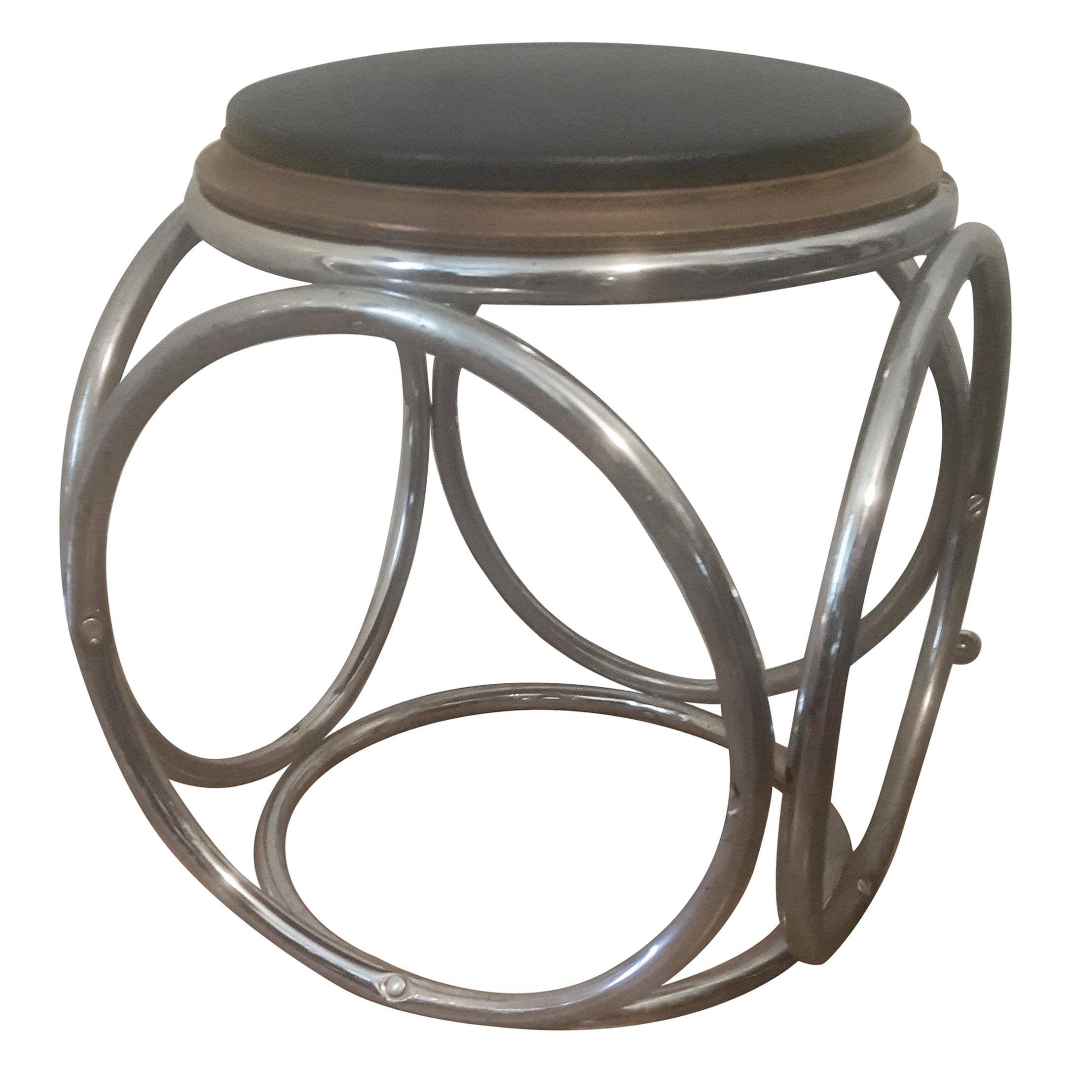 Chrome Thonet Stool or Table For Sale
