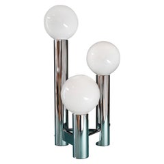 Chrome Three Column Table Lamp by J.T. Kalmar, ca. 1970