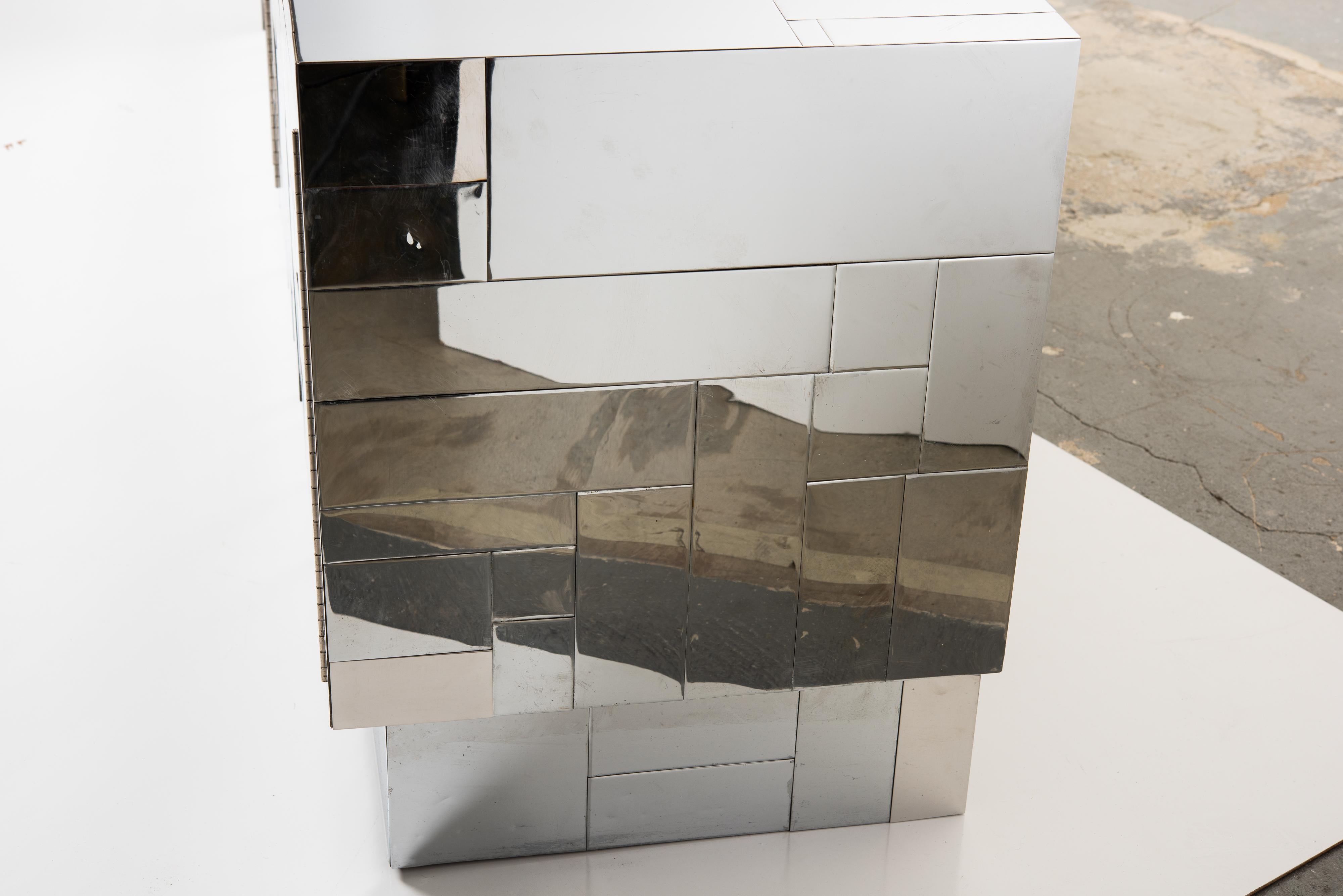 Chrome Tile Paul Evans Directional Cityscape Style Credenza, circa 1970s 10