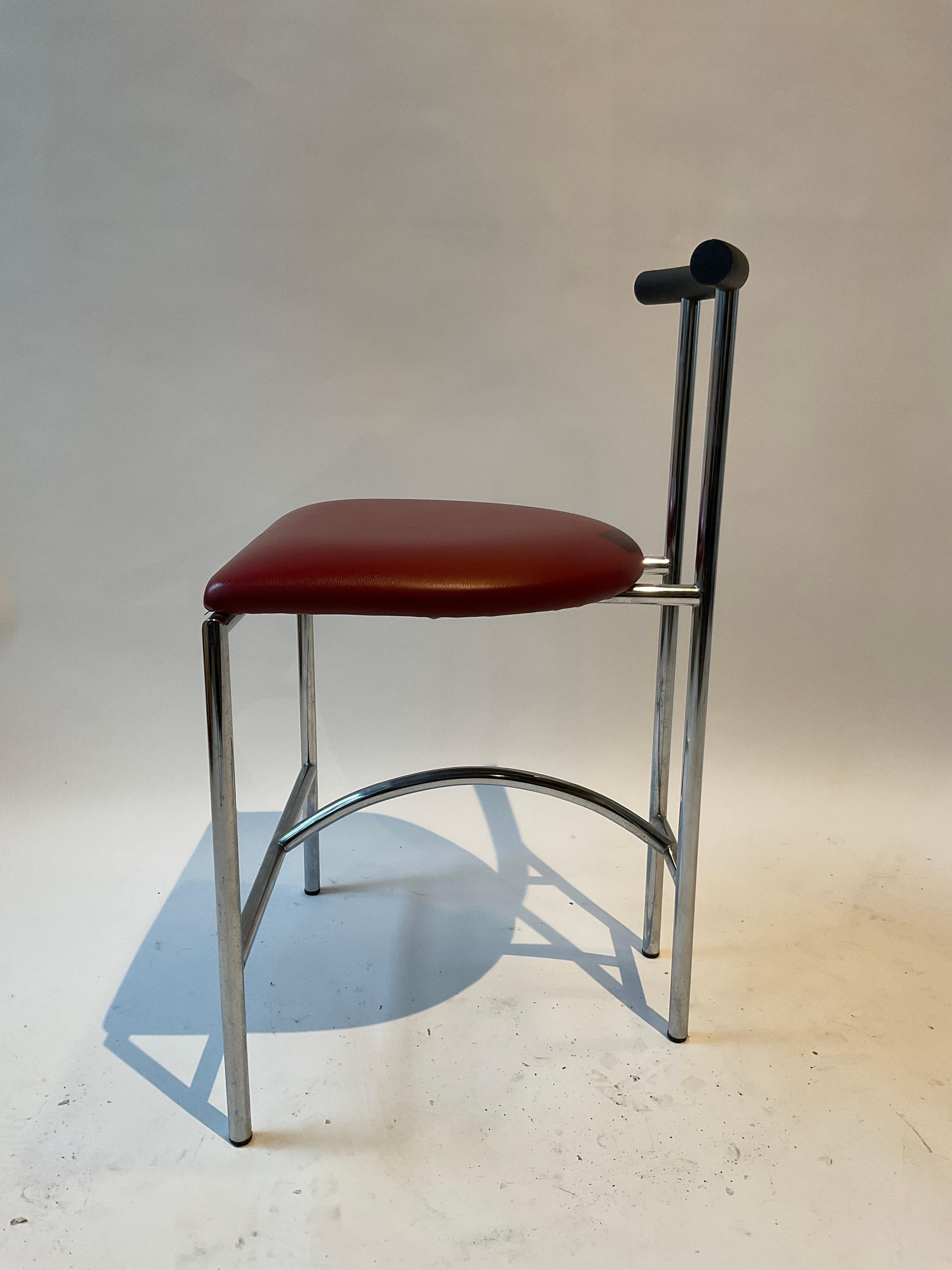 Chaise Tokyo chromée de Rodney Kinsman pour Bieffeplast Bon état - En vente à Tarrytown, NY