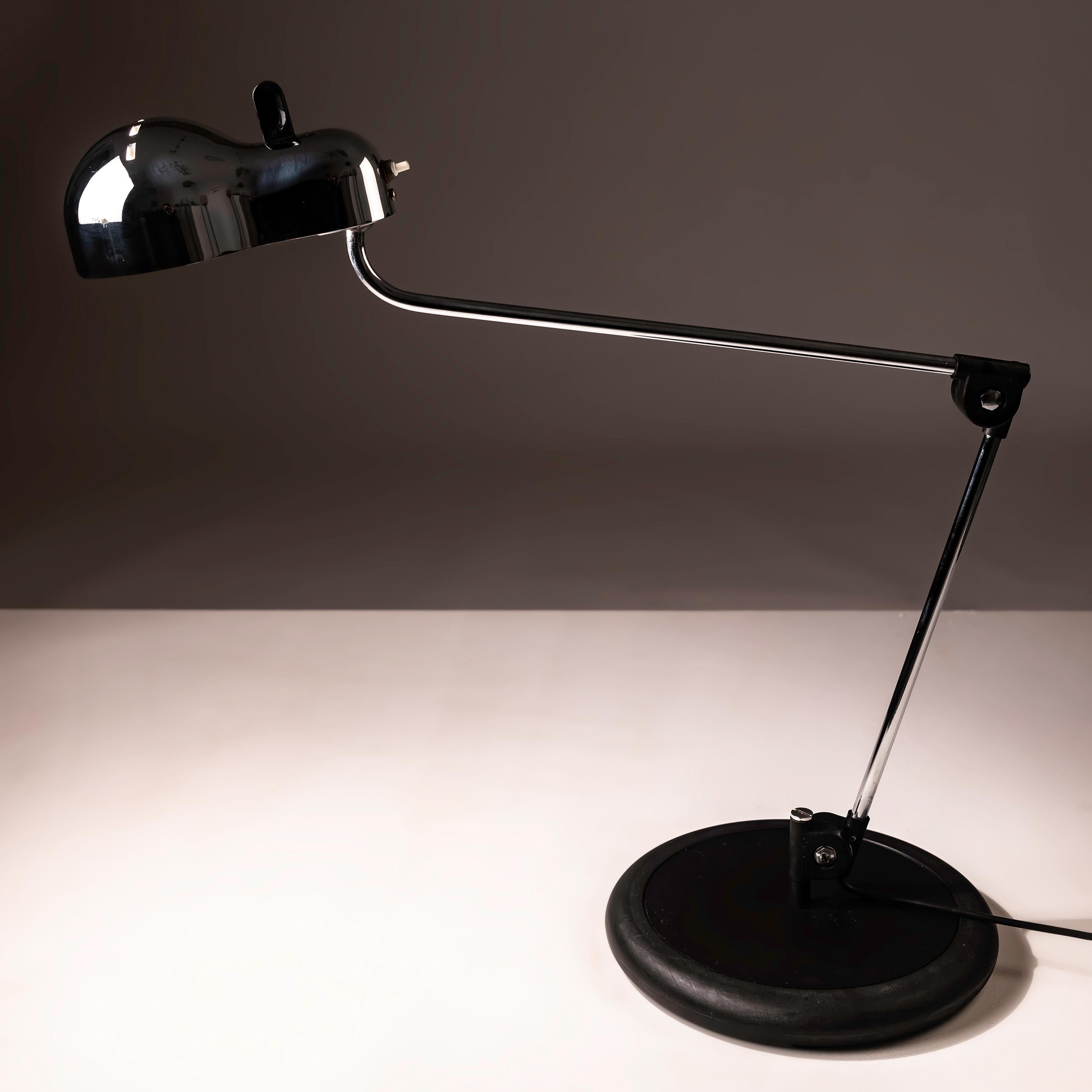 Chrome Topo Table Lamp by Joe Colombo for Stilnovo, 1970s In Good Condition For Sale In BARCELONA, ES