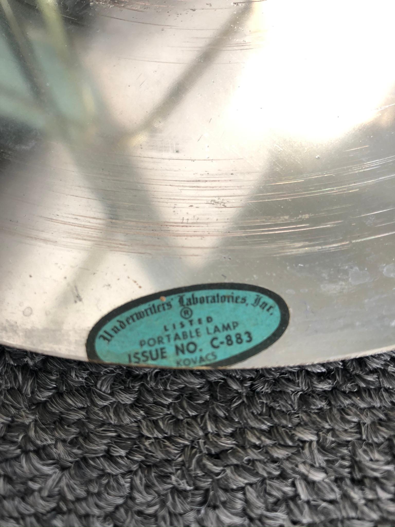 Lampadaire torchère chromé de George Kovacs Bon état - En vente à Palm Springs, CA