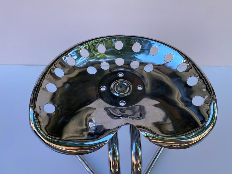 Chrome Tractor Seat Stool For Sale at 1stDibs