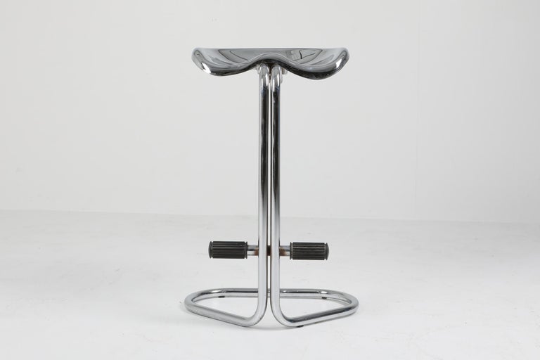 Chrome Tractor Stools by Rodney Kinsman for Bieffeplast, Italy, 1970s For Sale 1